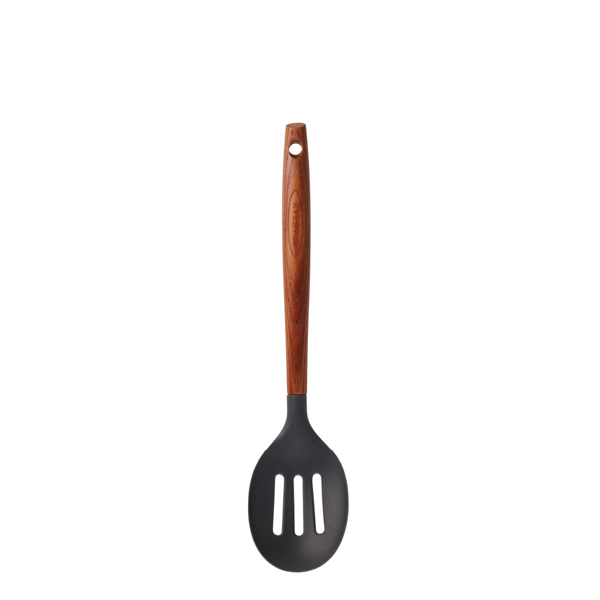 31cm Slotted Spoon, Silicone/Carbonized Ash
