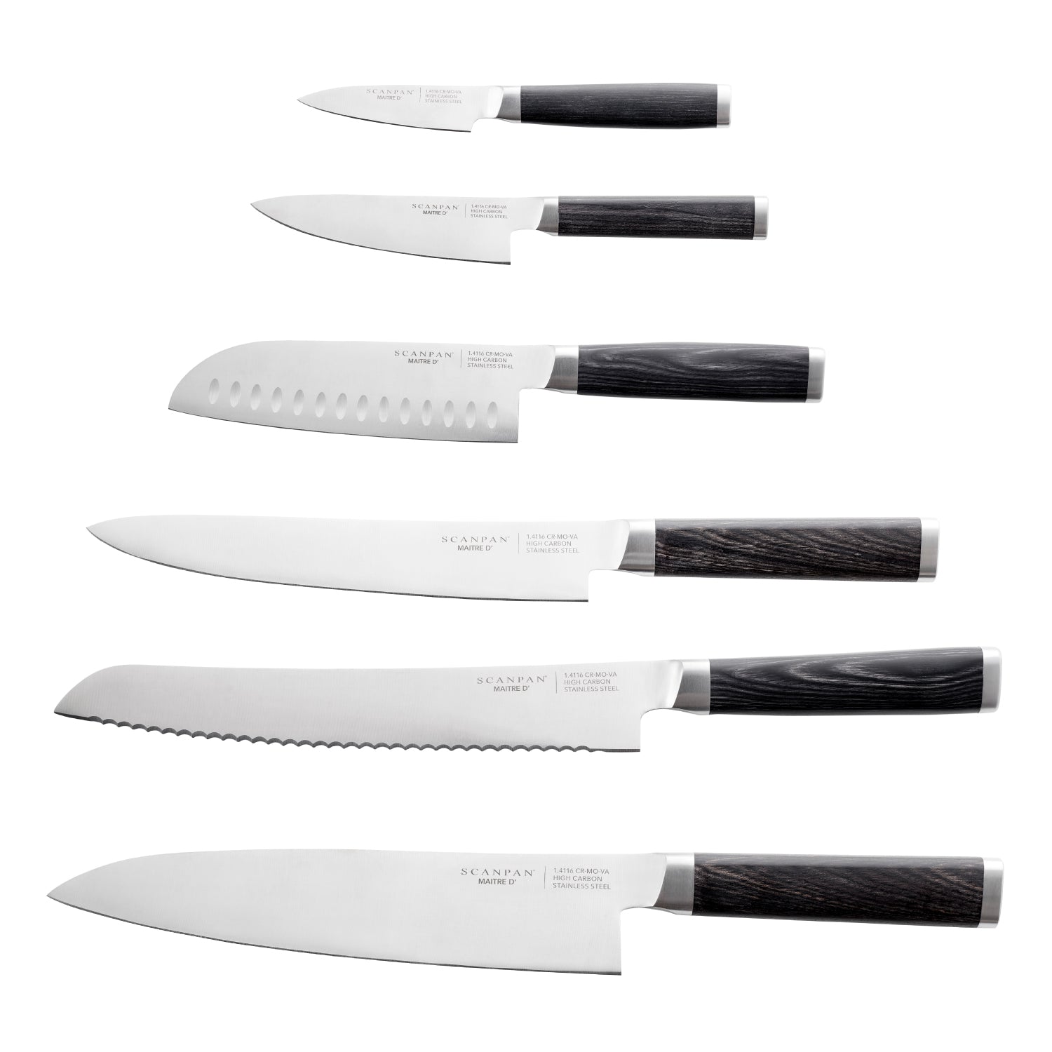 Maitre D' 7pc Knife Block Set